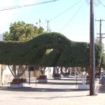 A downtown street view from the mission square
